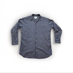 U.S. Expedition Checked Shirt Blue Button Up Long Sleeve Men’s 1XL Tall